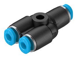 153370 - Pneumatic Fitting, Push-In Y-Fitting, 14 bar, 3 mm, PBT (Polybutylene Terephthalate), QSMY - FESTO
