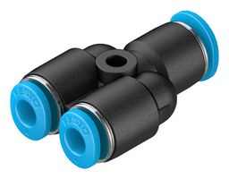 153374 - Pneumatic Fitting, Push-In Y-Fitting, 14 bar, 6 mm, PBT (Polybutylene Terephthalate), QSMY - FESTO