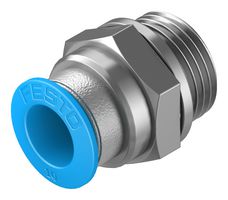 QS-G3/8-10 - Pneumatic Fitting, Push-In Fitting, G3/8, 14 bar, 10 mm, Brass, QS - FESTO
