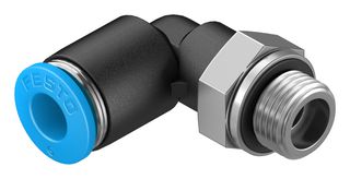 QSL-G1/8-6 - Pneumatic Fitting, Push-In L-Fitting, G1/8, 14 bar, 6 mm, PBT (Polybutylene Terephthalate), QSL - FESTO