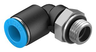 QSL-G1/4-10 - Pneumatic Fitting, Push-In L-Fitting, G1/4, 14 bar, 10 mm, PBT (Polybutylene Terephthalate), QSL - FESTO