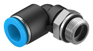 QSL-G3/8-12 - Pneumatic Fitting, Push-In L-Fitting, G3/8, 14 bar, 12 mm, PBT (Polybutylene Terephthalate), QSL - FESTO