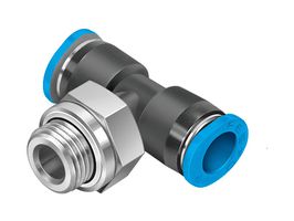 QSMT-G1/8-6 - Pneumatic Fitting, Push-In T-Fitting, G1/8, 14 bar, 6 mm, PBT (Polybutylene Terephthalate), QSMT - FESTO