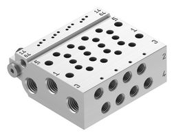 VABM-L1-10HW-G18-3 - Manifold Rail, 3 Outlet, G1/8, M7, VABM Series, VUVG-B10 Solenoid/B10 M7 Sub-Base Valves - FESTO