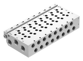 VABM-L1-14W-G14-8 - Manifold Rail, 8 Outlet, G1/4, G1/8, VABM Series, VUVG-B14 Solenoid/B14 G1/8 Sub-Base Valves - FESTO