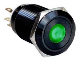 MPI005D28LAGN12 - Vandal Resistant Switch, MPI005, 19 mm, SPDT, Latching, Round - BULGIN LIMITED