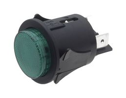 MP005733 - Pushbutton Switch, Green Illuminated, 25 mm, DPST, Off-(On), Round Raised, Green - MULTICOMP PRO