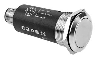 82-6657.1000 - Vandal Resistant Switch, Series 82, 22 mm, SPST-NO, SPST-NC, Momentary, Round Flush - EAO