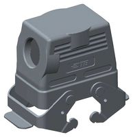 T1250102116-000 - Heavy Duty Connector, Hood, Side Entry, Aluminium Alloy Body, 2 Lever, H10B - TE CONNECTIVITY