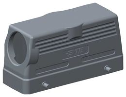 T1250245132-000 - Heavy Duty Connector, Hood, Side Entry, Aluminium Alloy Body, 2 Lever, H24B - TE CONNECTIVITY