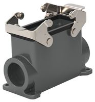 T1470161132-000 - Heavy Duty Connector, Base, Bulkhead Mount, Side Entry, Aluminium Alloy Body, 2 Lever, H16B - TE CONNECTIVITY