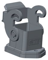 T1509031100-000 - Heavy Duty Connector, Base, Bulkhead Mount, PC (Polycarbonate) Body, 1 Lever, H3A - TE CONNECTIVITY