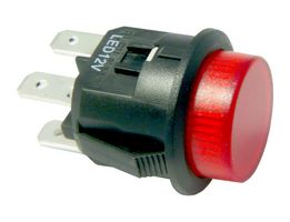 MP008558 - Pushbutton Switch, 20 mm, DPST, On-Off, Round, Red - MULTICOMP PRO