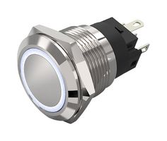 82-5151.1152 - Vandal Resistant Switch, 82 Series, 19 mm, SPDT, Momentary, Round Flat Flush, Natural - EAO