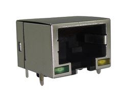 RJE73-188-00410 - Modular Connector, RJ45 Jack, 1 x 1 (Port), 8P8C, Through Hole Mount - AMPHENOL COMMUNICATIONS SOLUTIONS