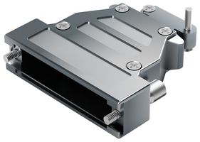 D9000GE0/AA - D Sub Backshell, D Series, DE, 180°, Zinc Body - POSITRONIC
