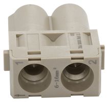 MP009477 - Heavy Duty Connector, MP-HM INSERTS, Module, 2 Contacts, Plug, Screw Pin - MULTICOMP PRO