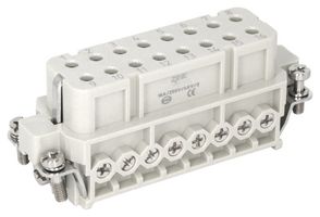 MP009522 - Heavy Duty Connector, MP-HA INSERTS, Insert, 16+PE Contacts, 16A, Receptacle, Screw Socket - MULTICOMP PRO