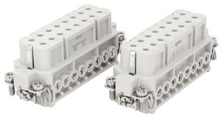 MP009526 - Heavy Duty Connector, MP-HA INSERTS, Insert, 32+PE Contacts, 16A, Receptacle, Screw Socket - MULTICOMP PRO