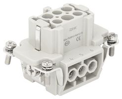 MP009560 - Heavy Duty Connector, MP-HE INSERTS, Insert, 6+PE Contacts, 6B, Receptacle, Screw Socket - MULTICOMP PRO