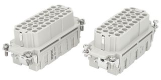 MP009592 - Heavy Duty Connector, MP-HEE INSERTS, Insert, 64+PE Contacts, 32B, Receptacle - MULTICOMP PRO