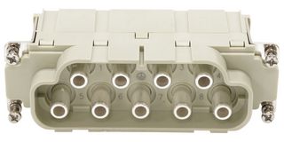 MP009613 - Heavy Duty Connector, Combination, MP-HK INSERTS, Insert, 8+PE Contacts, 24B, Plug, Screw Pin - MULTICOMP PRO