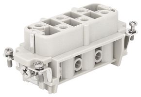 MP009624 - Heavy Duty Connector, MP-HSB INSERTS, Insert, 6+PE Contacts, 16B, Receptacle, Screw Socket - MULTICOMP PRO