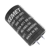 ALA7DA331DC500 - Electrolytic Capacitor, 330 µF, 500 V, ± 20%, Snap-In, 15000 hours @ 85°C - KEMET