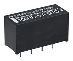 100HC-1-A-12/1D - Reed Relay, SPST-NO, 12 V, 100HC Series, Through Hole, 2 kohm, 1 A - PICKERING