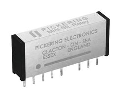 107-2-C-5/3D - Reed Relay, DPDT, 5 V, Mini-SIL 107 Series, Through Hole, 375 ohm, 250 mA - PICKERING