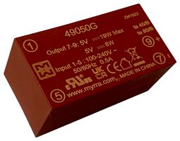 49050G - AC/DC PCB Mount Power Supply (PSU), ITE, Household & Transformers, 1 Output, 20 W, 5 VDC, 4 A - MYRRA