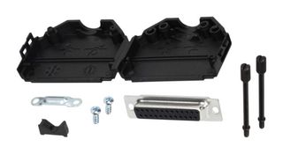 MP010154 - D Sub Connector, Kit, Standard, Receptacle, MCP D-SUB Kits, 25 Contacts, DB, Solder Cup - MULTICOMP PRO