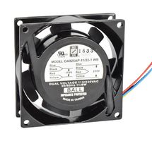OA825AP-11/22-1WB - AC Axial Fan, 115V / 230V, Square, 80 mm, 25 mm, Ball Bearing, 25 CFM - ORION FANS