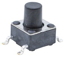 TL3301EF100QG - Tactile Switch, TL3301 Series, Top Actuated, Surface Mount, Round Button, 100 gf, 50mA at 12VDC - E-SWITCH