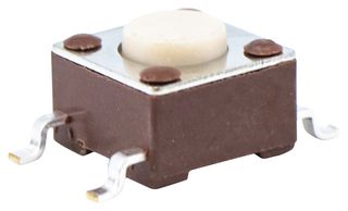 TL3301NF260QG - Tactile Switch, TL3301 Series, Top Actuated, Surface Mount, Round Button, 260 gf, 50mA at 12VDC - E-SWITCH