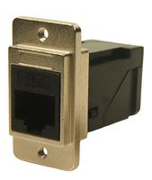 MP-CP30752M3 - In-Line Adapter, Nickel, RJ45, RJ45, Adaptor, In-Line, MP DUAL SLIM RA FEEDTHROUGH, Jack, 8 Ways - MULTICOMP PRO