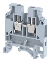 KUT4N/GREY - DIN Rail Mount Terminal Block, Feed Thru, 2 Ways, 20 AWG, 10 AWG, 4 mm², Screw, 32 A - ELKAY