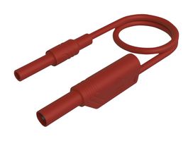 934041101 - Banana Test Lead, 4mm Stackable Banana Plug, Shrouded, 4mm Banana Socket, Shrouded, 19.7 " - HIRSCHMANN TEST AND MEASUREMENT
