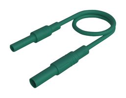934044104 - Banana Test Lead, 4mm Banana Plug, Shrouded, 4mm Banana Socket, Shrouded, 9.9 ", 250 mm, Green - HIRSCHMANN TEST AND MEASUREMENT