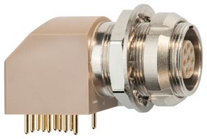 EXG.0B.302.HLN - Circular Connector, 0B Series, Right Angle Panel Mount Receptacle, 2 Contacts, PCB Socket - LEMO