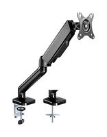 MP010430 - Monitor Arm, with Clamp, Gas Spring, Single, Black, 17" to 32" Screen Size - MULTICOMP PRO