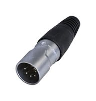 RCX5M-Z-000-1 - XLR Connector, 5 Contacts, Plug, Cable Mount, Tin Plated Contacts, Zinc Diecast Body - REAN