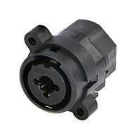 RCJ6FI-H-0 - XLR Connector, R/A, 3 Contacts, Receptacle, Panel PCB Mount, Silver Plated Contacts - REAN