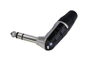 RP3RC - Phone Audio Connector, Stereo, R/A, 3 Contacts, Plug, 6.35 mm, Cable Mount, Nickel Plated Contacts - REAN