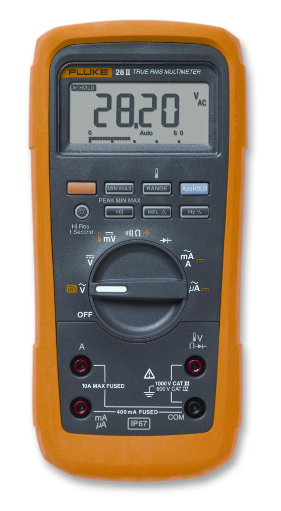 FLUKE 28II/EUR MULTIMETER, DIG, HAND HELD, 19999 FLUKE