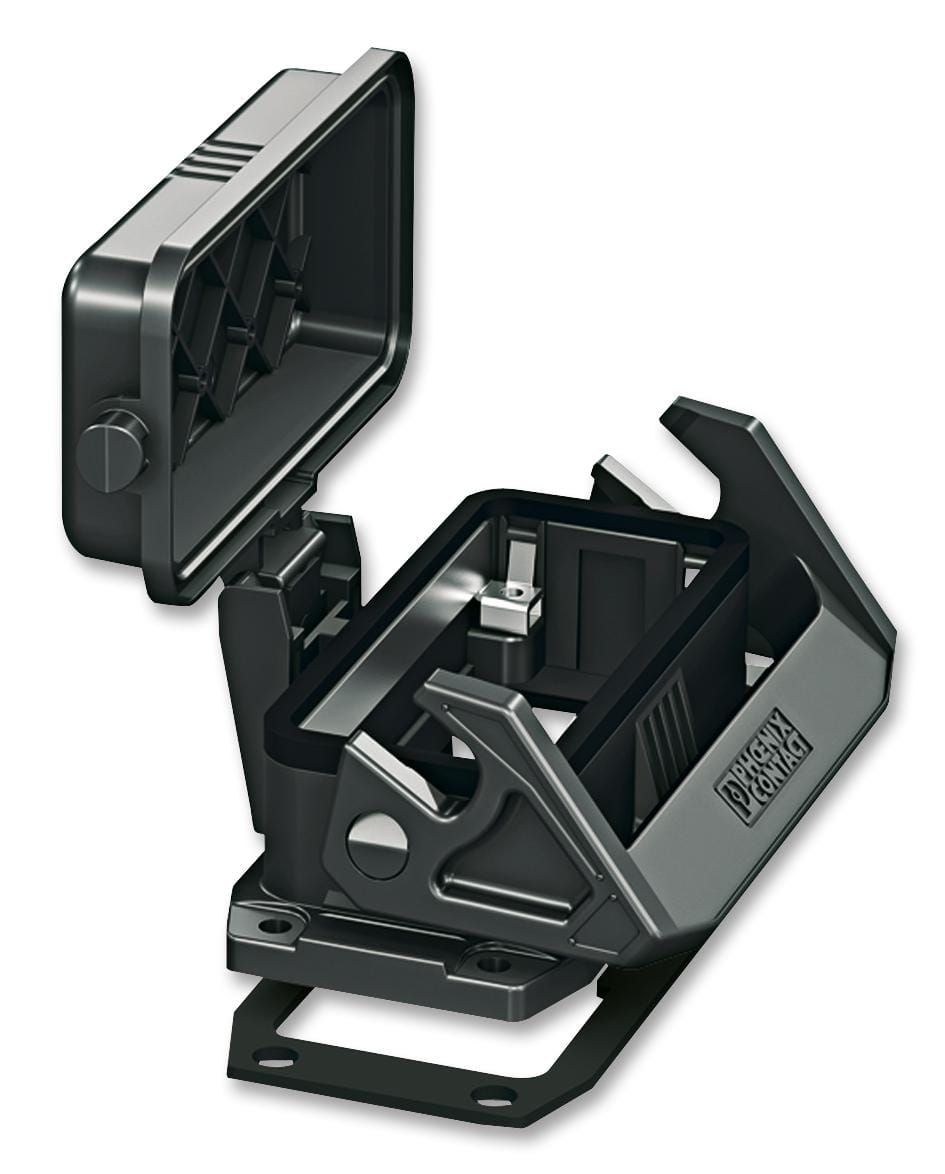 PHOENIX CONTACT Connector Backshells HC-EVO-B16-BWSC-PLRBK HOUSING, W/COVER,  B16, 1 LEVER, PLASTIC PHOENIX CONTACT 2309621 HC-EVO-B16-BWSC-PLRBK