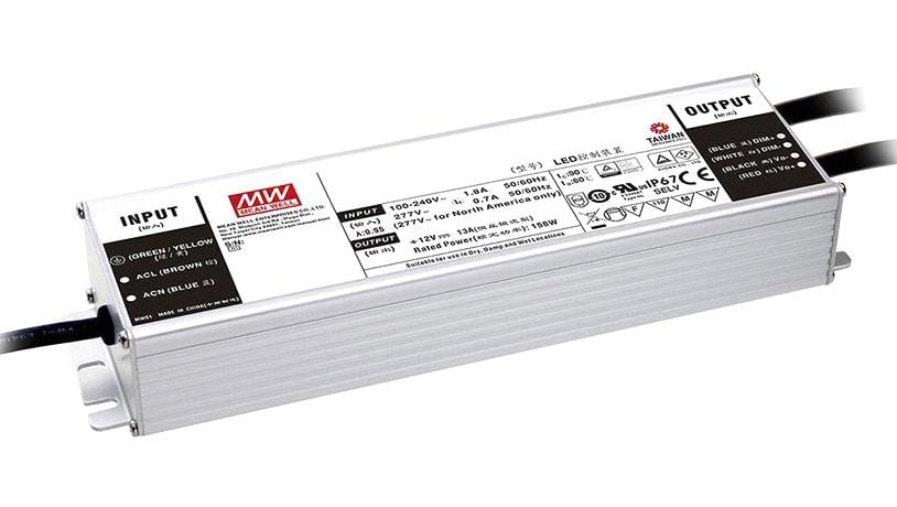 MEAN WELL LED Drivers / PSU HLG-185H-54AB LED DRIVER, CONST CURRENT/VOLT, 186.3W MEAN WELL 3481739 HLG-185H-54AB