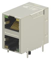 2301997-7 RJ45 Connector, R/A Jack, 2PORT, Th Te Connectivity