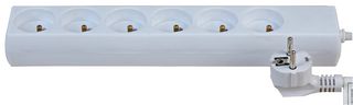 PEL00970 Power Strip, 6 Outlet, 16A, 250V, 2m Pro Elec