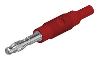 973599101 Conn, Banana, Plug, 6a, Solder, Red Hirschmann Test And Measurement